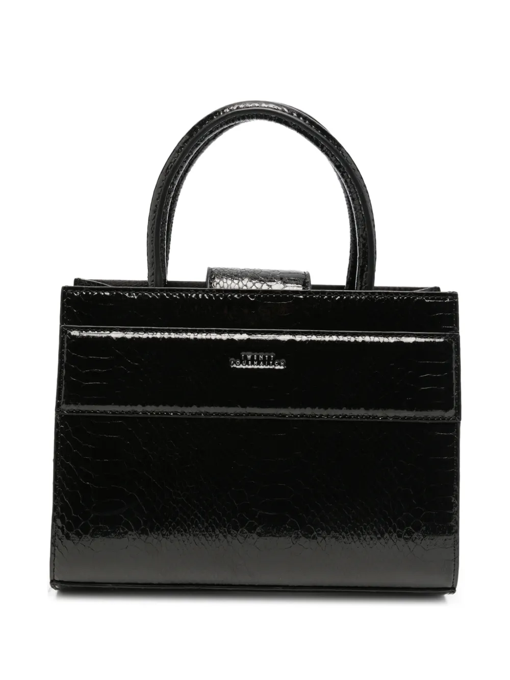 TWENTY FOURHAITCH Serene python-effect patent tote bag