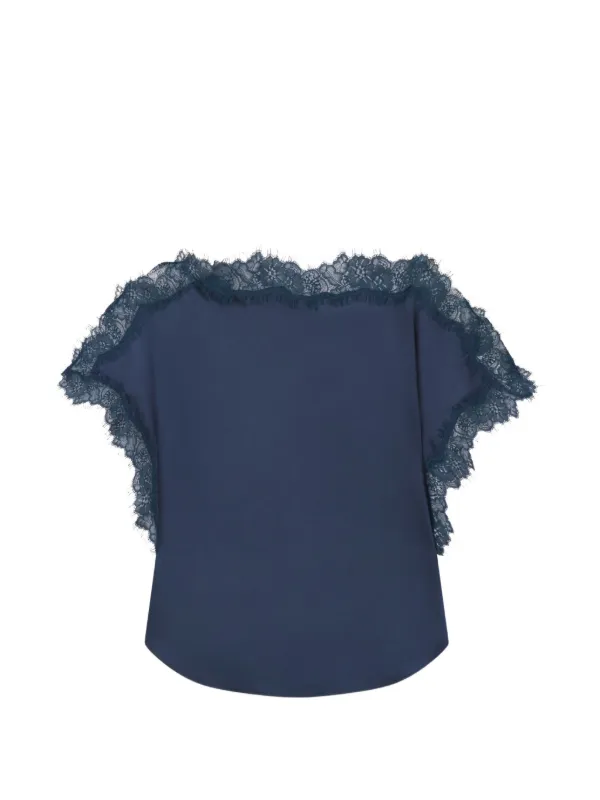 A.L.C. Luna Lace-trim Top in Blue