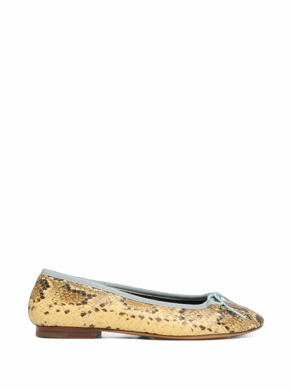 Mansur Gavriel snakeskin-effect ballet flats - Jaune Mansur Gavriel snakeskin-effect ballet flats - Jaune