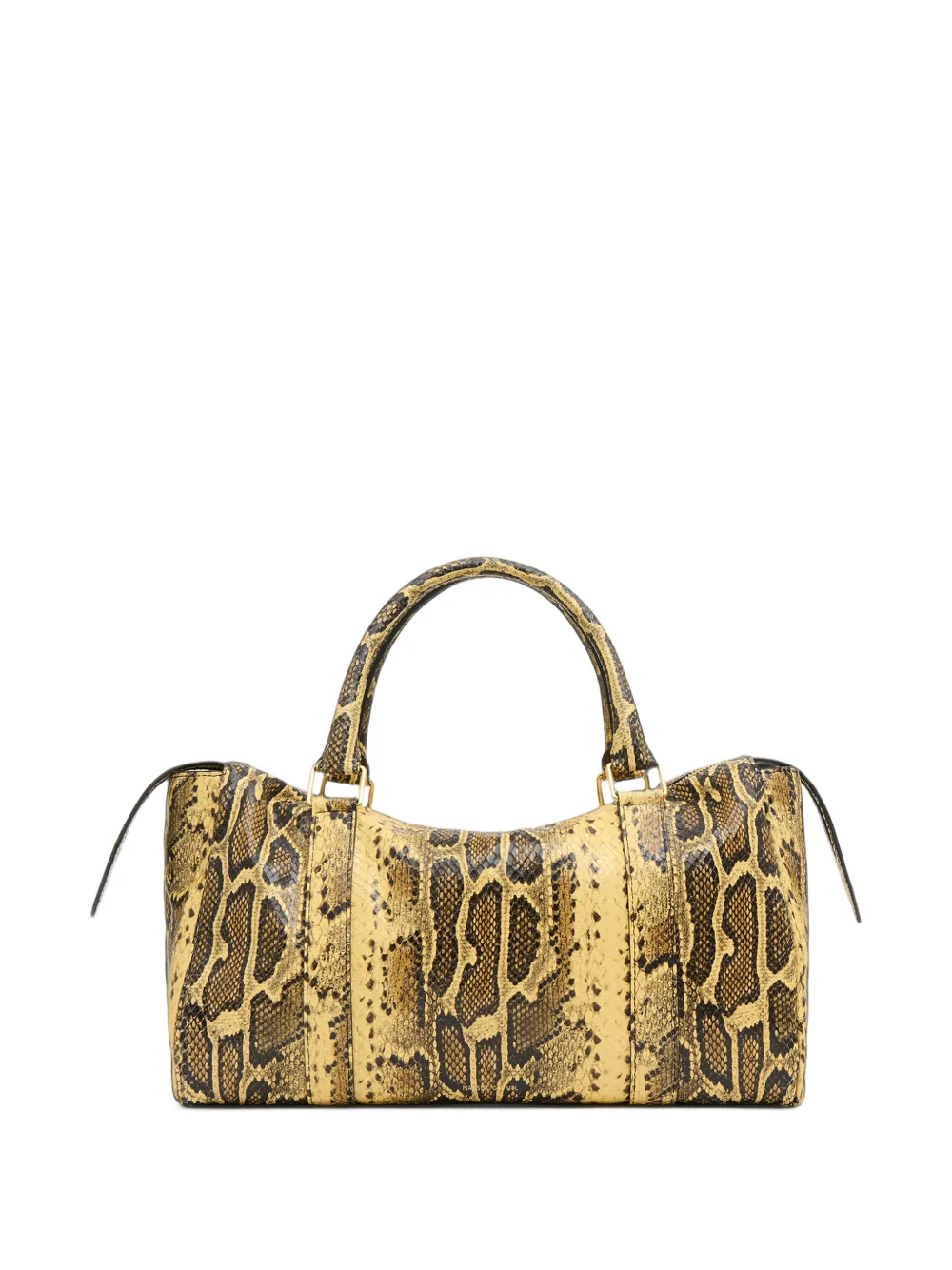 Mansur Gavriel Onda snakeskin-effect leather satchel bag - Jaune Mansur Gavriel Onda snakeskin-effect leather satchel bag - Jaune