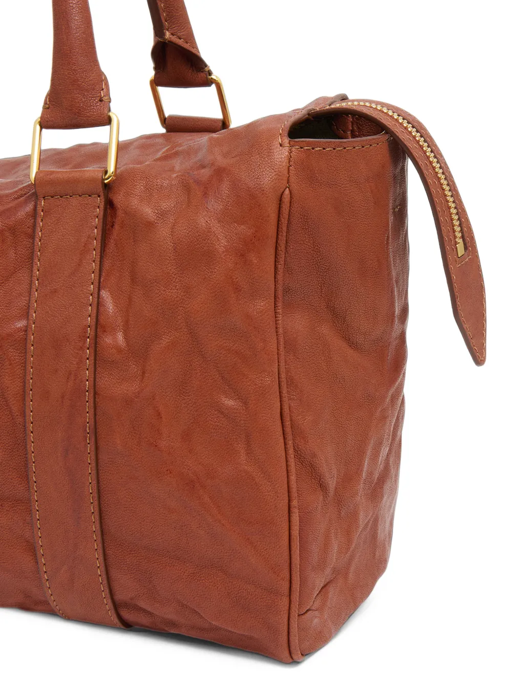 Mansur Gavriel Onda lambskin satchel bag Bruin