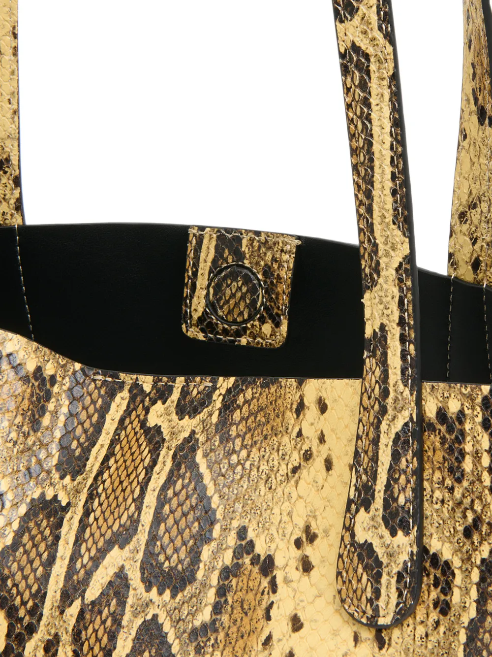 Mansur Gavriel Everyday Soft snake-effect leather tote bag Geel