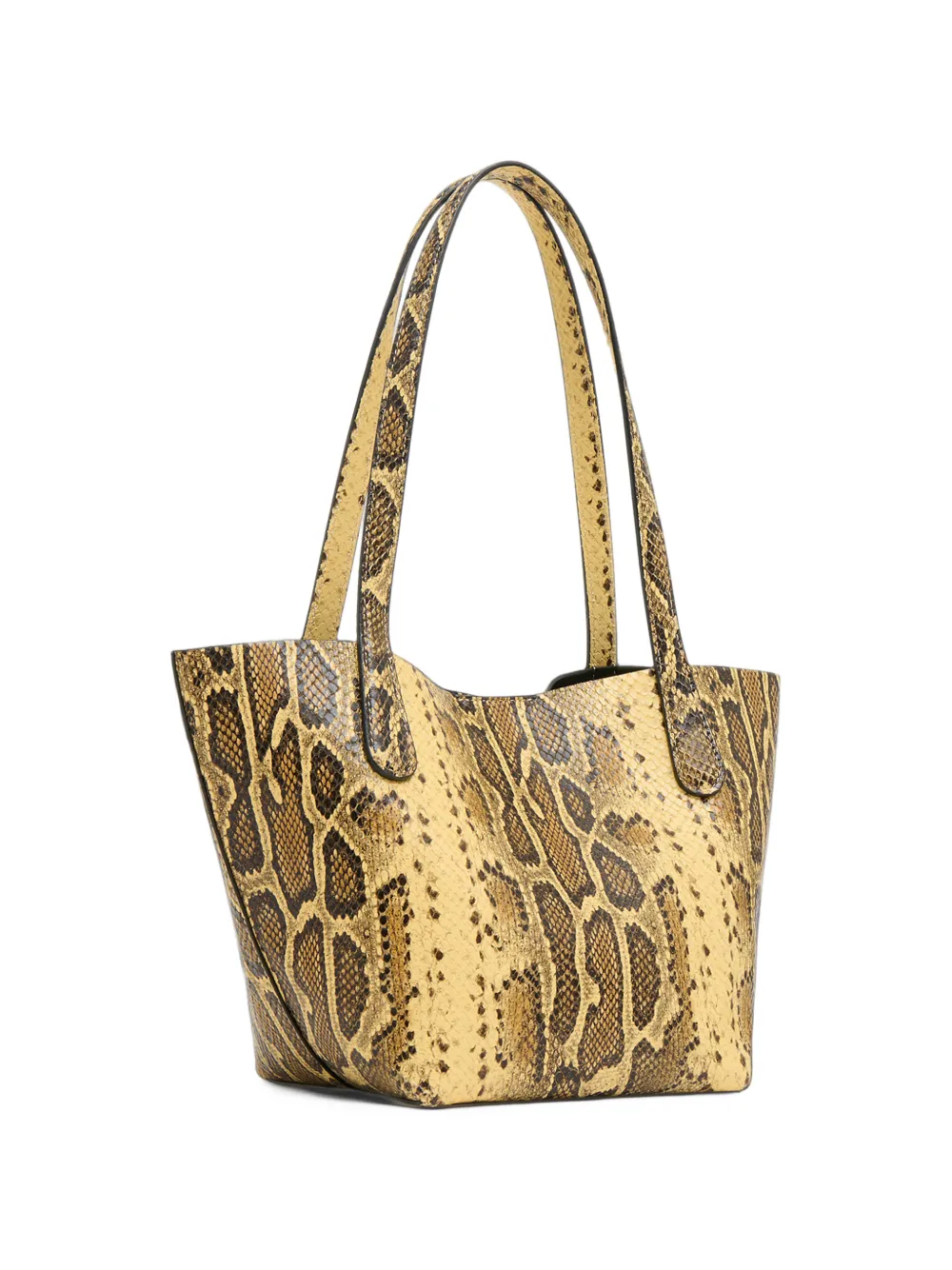 Mansur Gavriel Everyday Soft snake-effect leather tote bag Geel