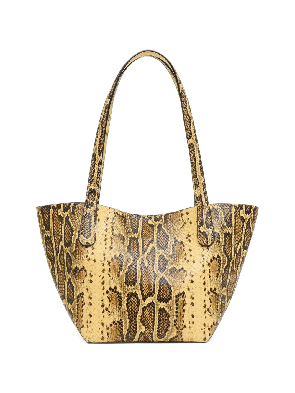 Mansur Gavriel Everyday Soft snake-effect leather tote bag Geel