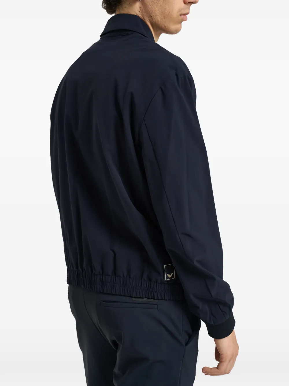 Emporio Armani Travel Essential nylon twill jack Blauw