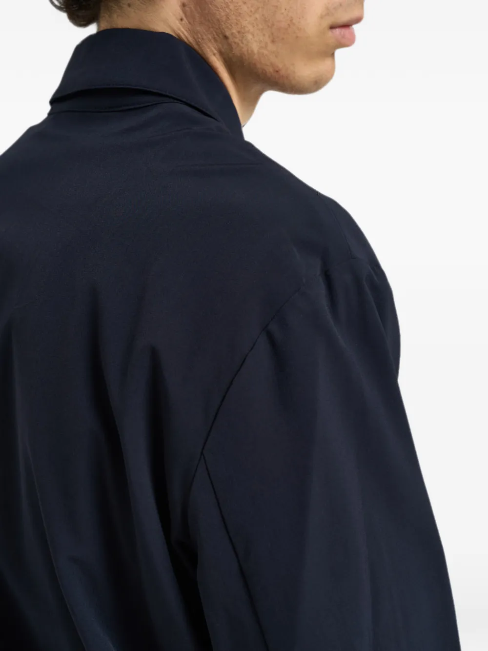 Emporio Armani Travel Essential nylon twill jack Blauw