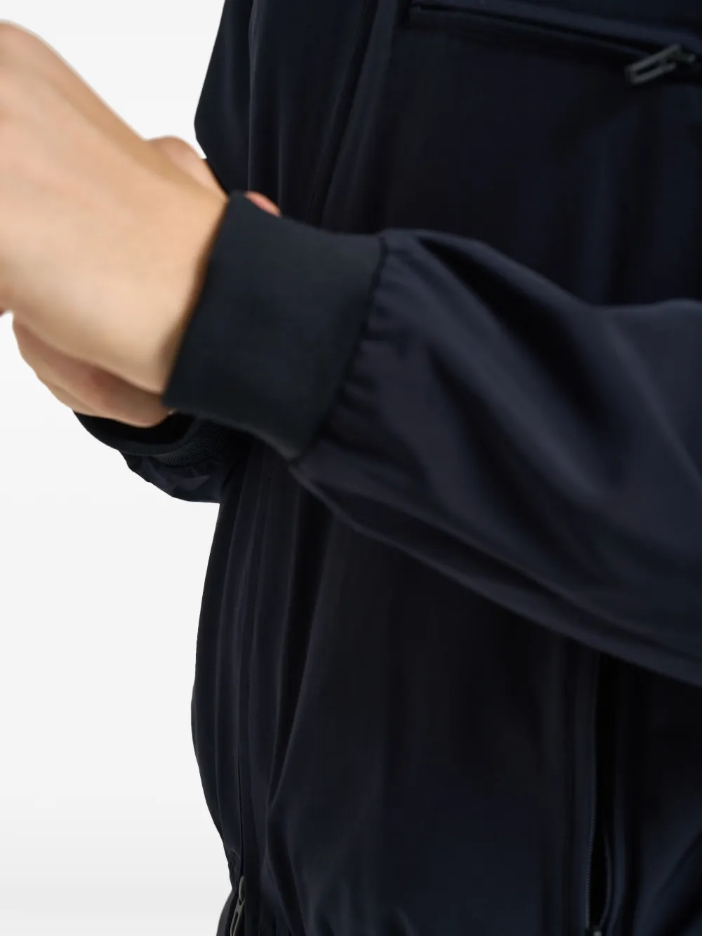 Emporio Armani Travel Essential nylon twill jack Blauw