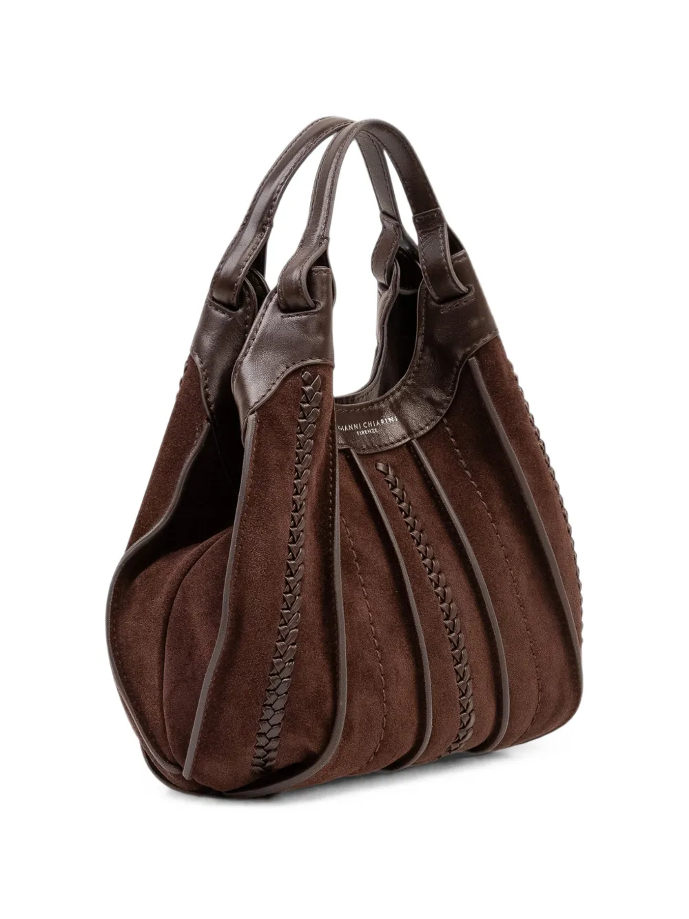 GIANNI CHIARINI Medium Dua gevlochten shopper Bruin