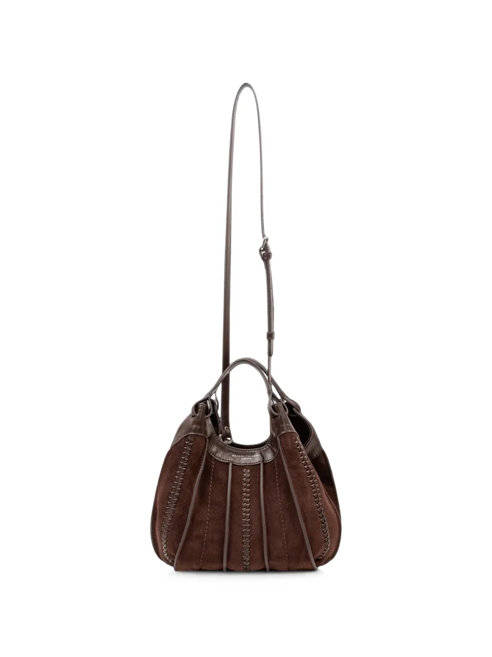 GIANNI CHIARINI Medium Dua gevlochten shopper Bruin
