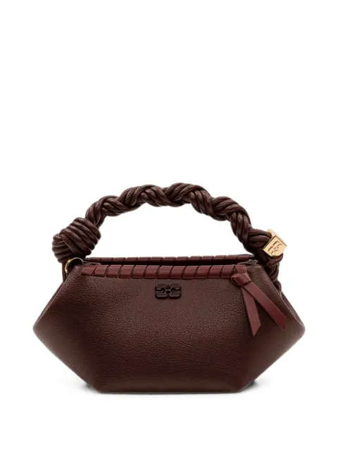 GANNI mini Bou braided leather tote bag