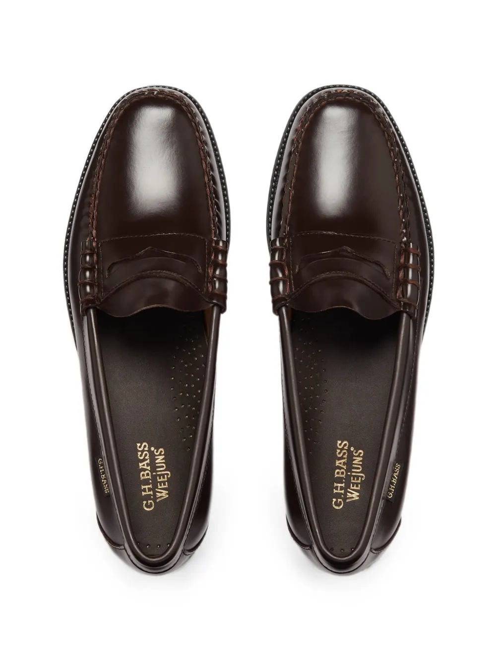 G.H.Bass Larson Flag leather loafers Bruin