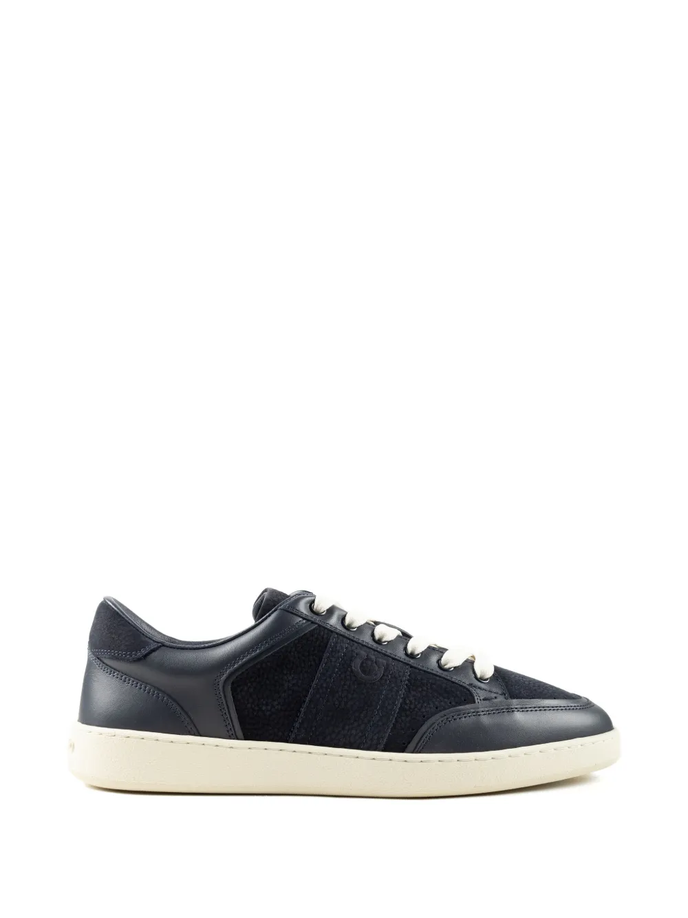 Ferragamo Gancini panelled leather sneakers - Blu