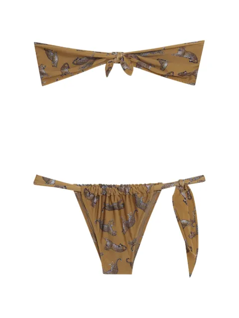 Triya Conjunto de biquíni com estampa de leopardo