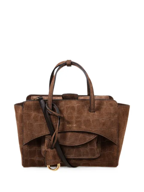 HIDESINS croc-pattern tote bag