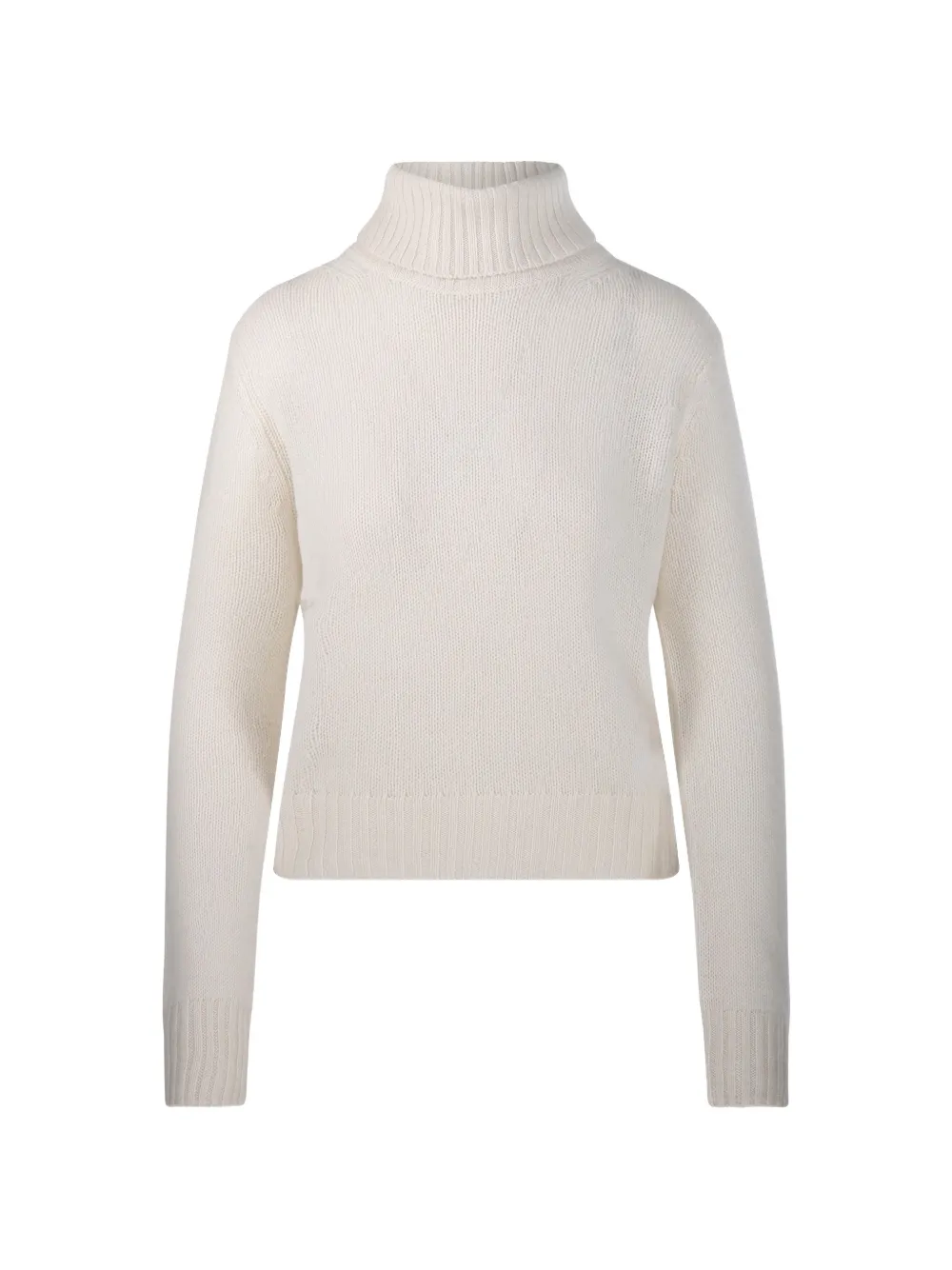 BeYou ribbed-knit turtleneck sweater - Bianco