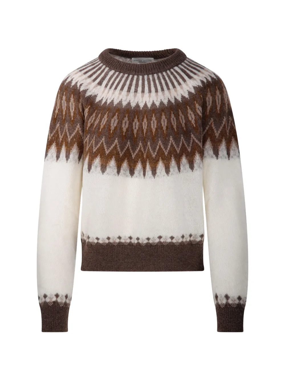 Roberto Collina Fair Isle-knit sweater - Weiß