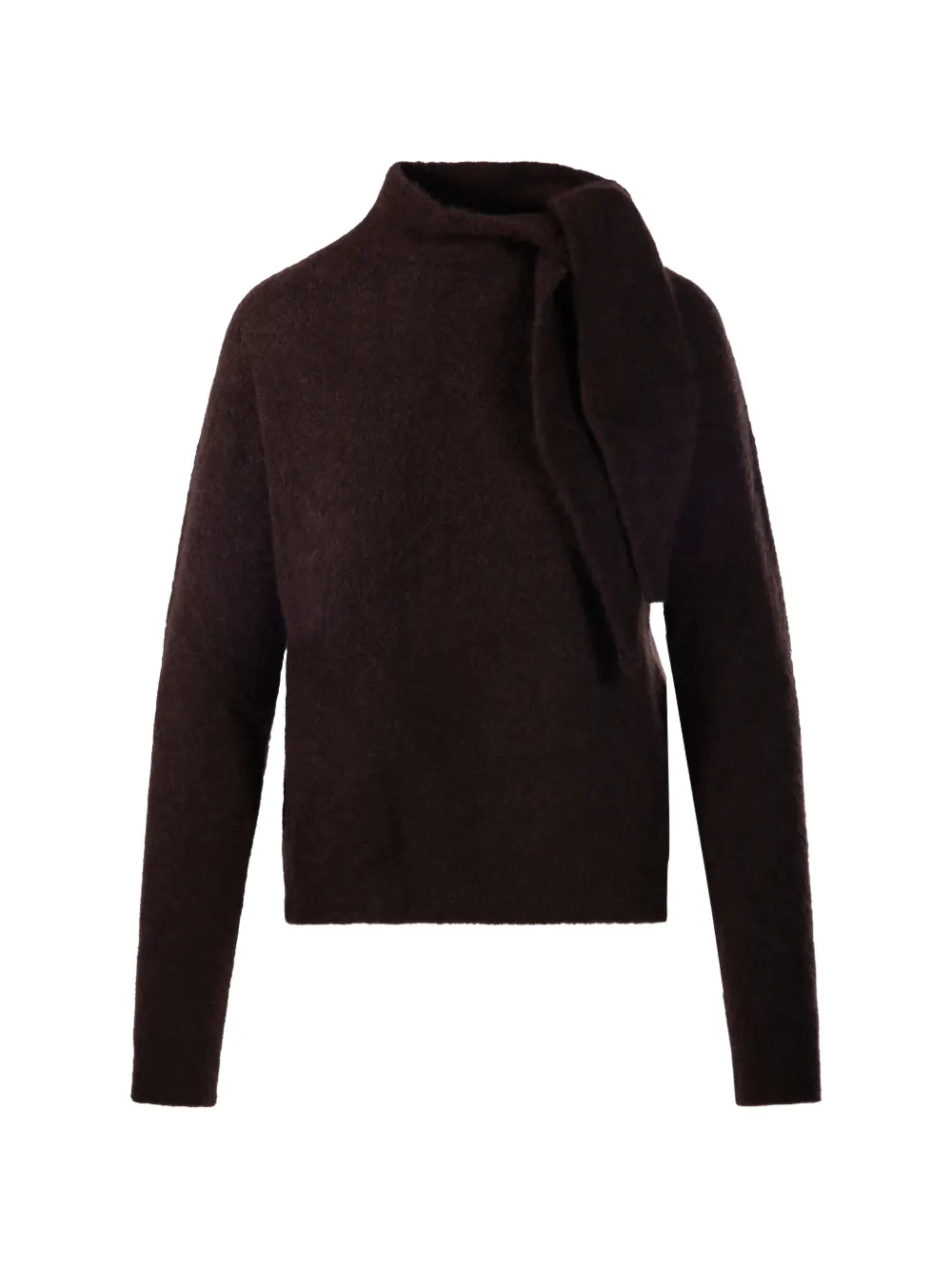 Roberto Collina tie-detail turtleneck sweater - Braun