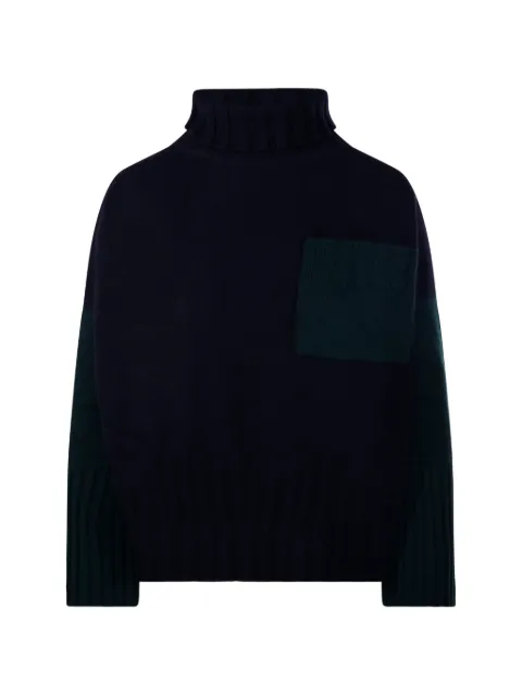 BeYou turtleneck patch-pocket sweater