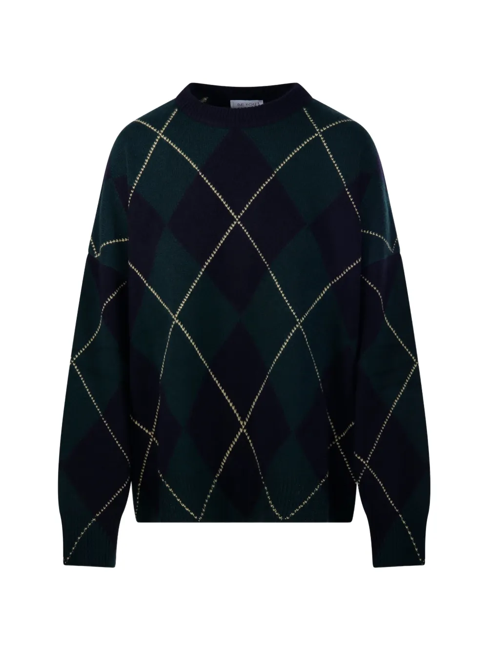 BeYou argyle-intarsia sweater - Grün