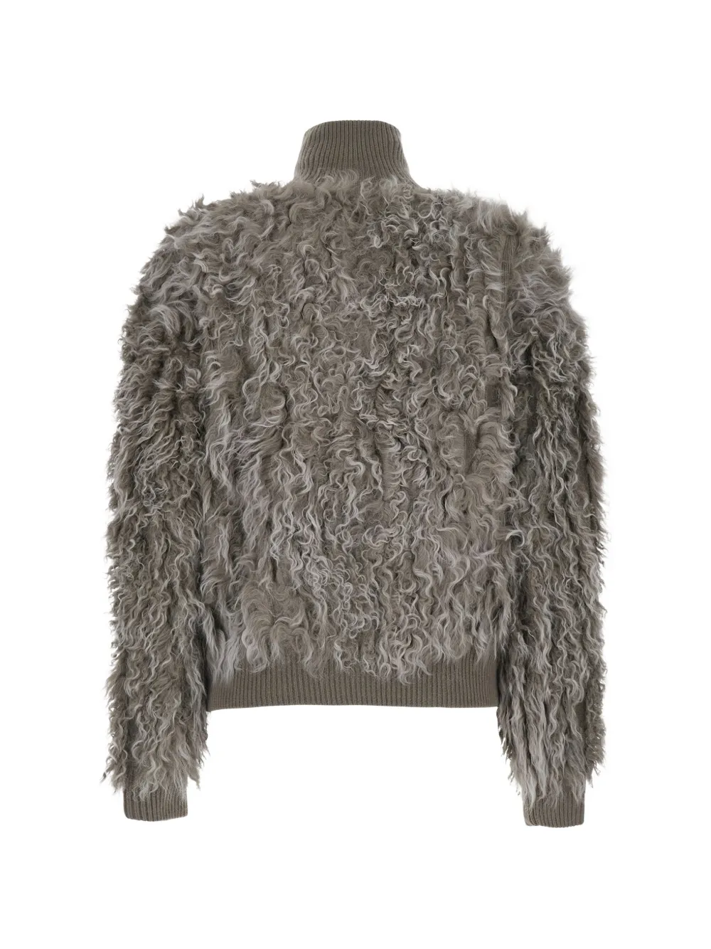 P.a.r.o.s.h Curly-knit Zip-up Jacket In 뉴트럴