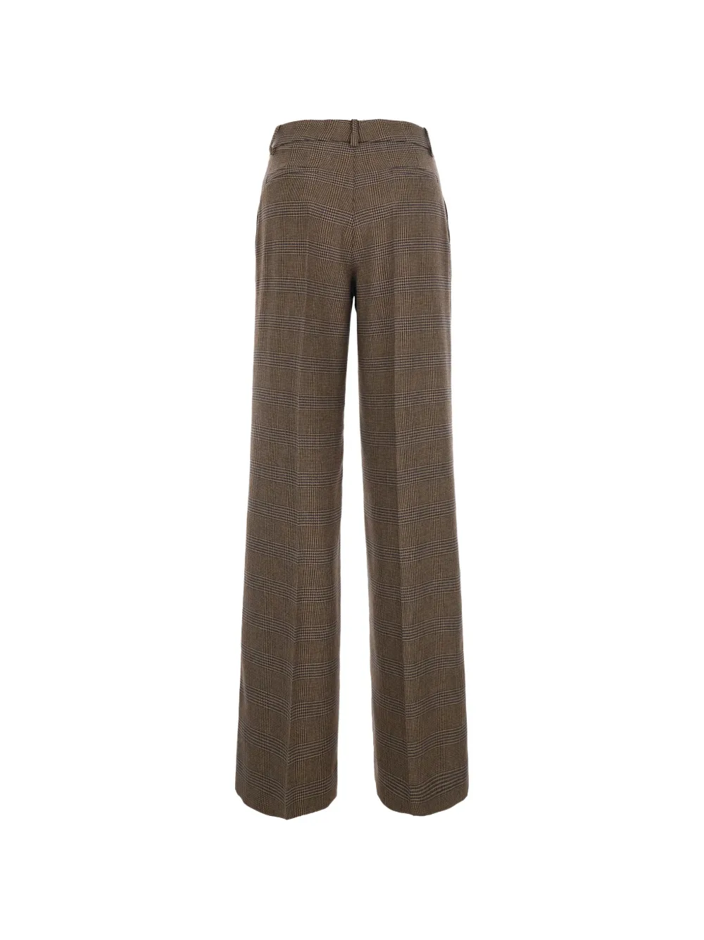 P.A.R.O.S.H. Geruite broek met wijde pijpen Bruin