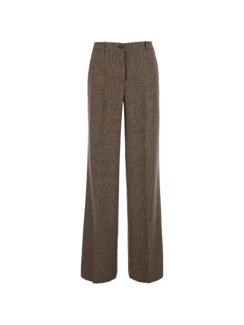 P.A.R.O.S.H. pantalones anchos con cuadros estampados