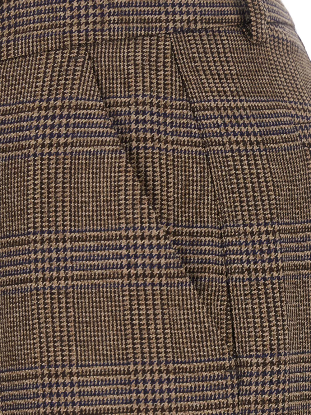 P.A.R.O.S.H. Geruite broek met wijde pijpen Bruin
