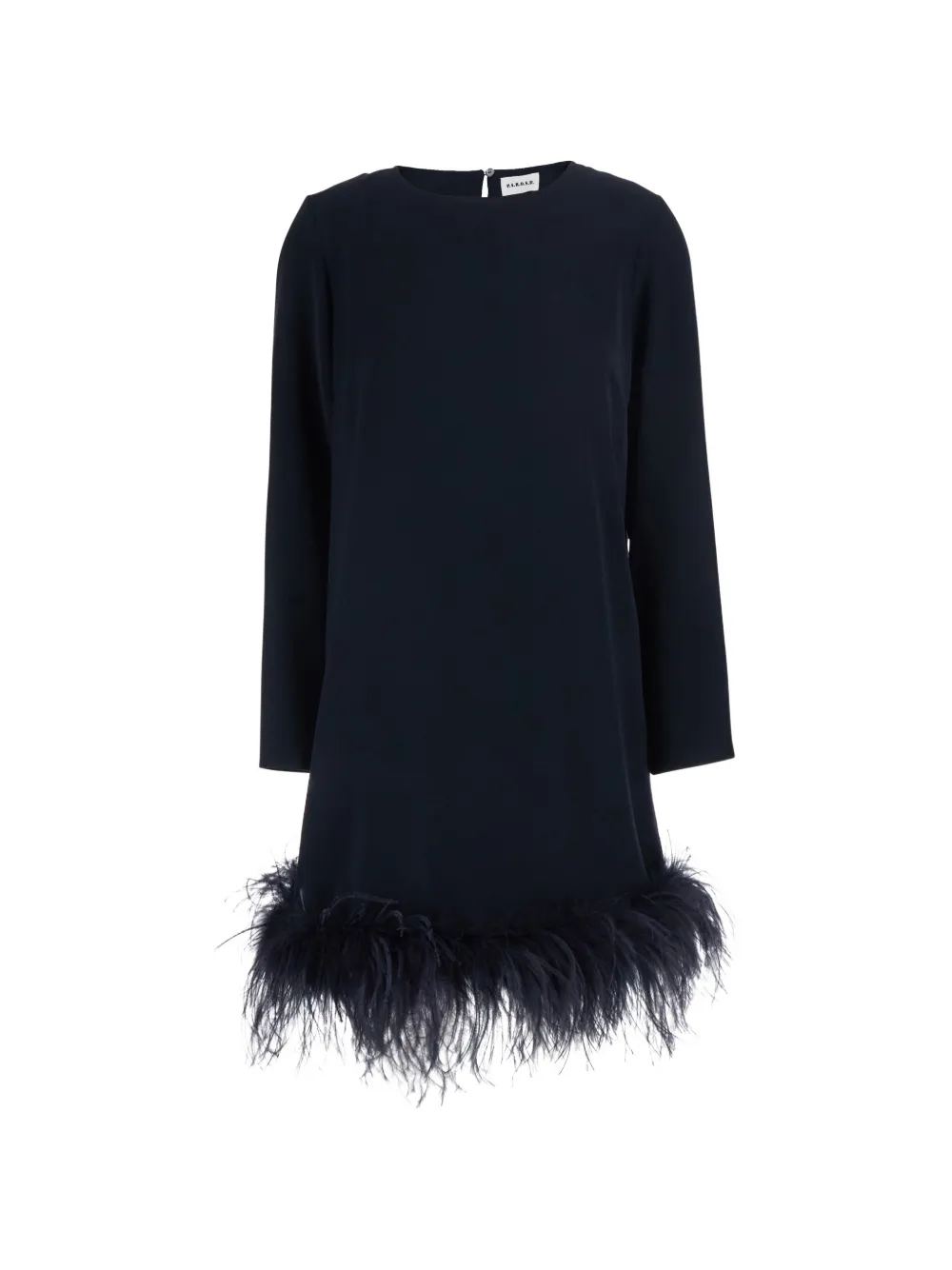 P.A.R.O.S.H. feather-trim bow-detail mini dress