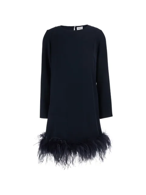 P.A.R.O.S.H. feather-trim bow-detail mini dress