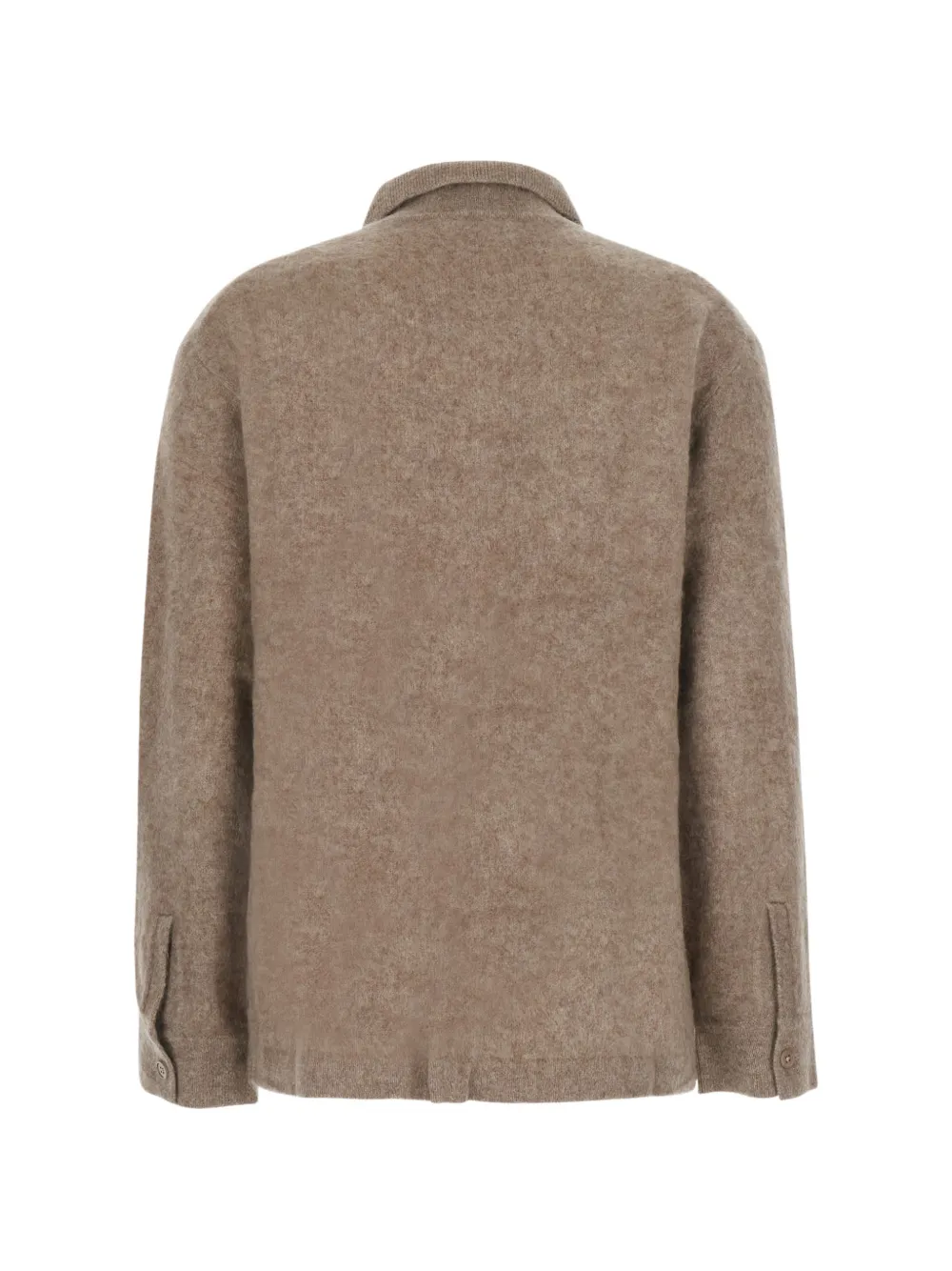 P.a.r.o.s.h Button-up Patch-pocket Sweater In 브라운