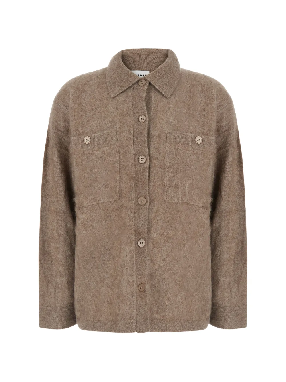 P.a.r.o.s.h Button-up Patch-pocket Sweater In 브라운