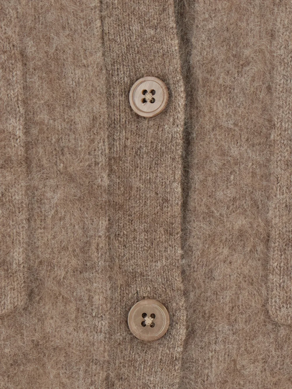 P.a.r.o.s.h Button-up Patch-pocket Sweater In 브라운