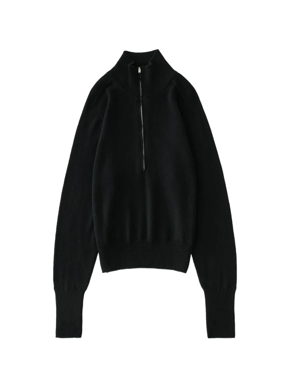 Studio Nicholson Maglione Maren con mezza zip - Nero