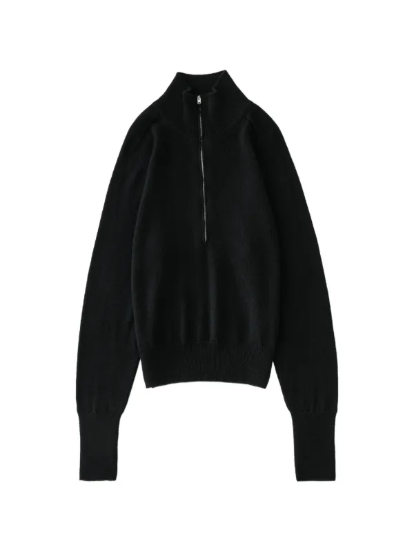 Studio Nicholson Maren Half-zip Sweater in Black