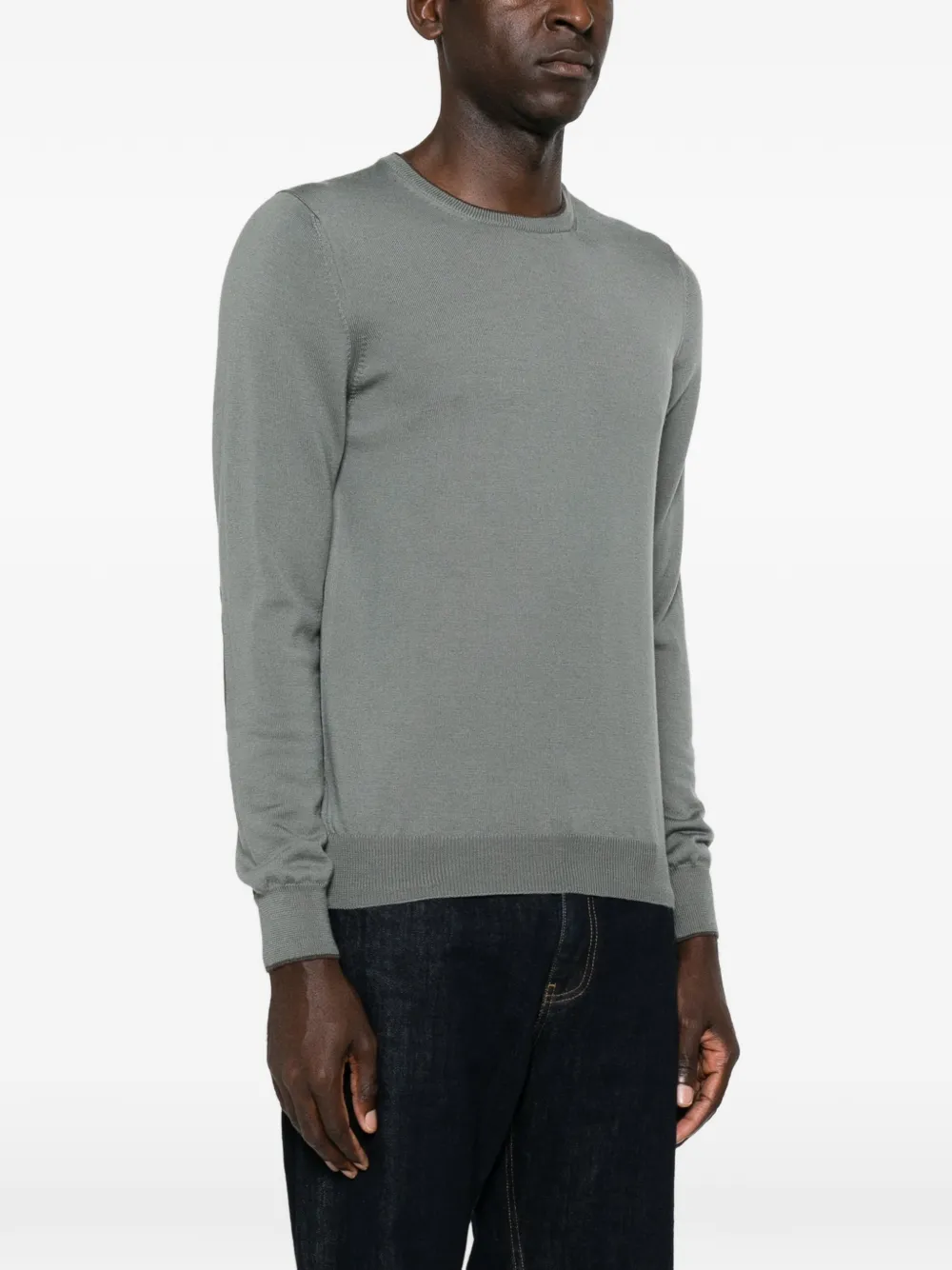 Gran Sasso Sweater met elleboogpatch Grijs