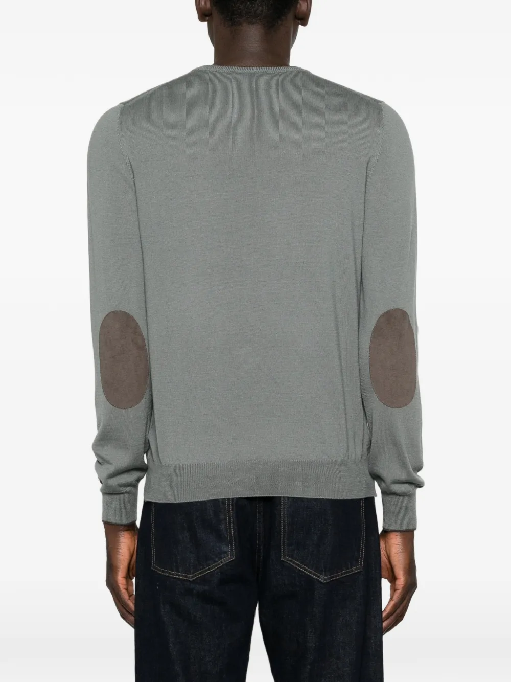 Gran Sasso Sweater met elleboogpatch Grijs