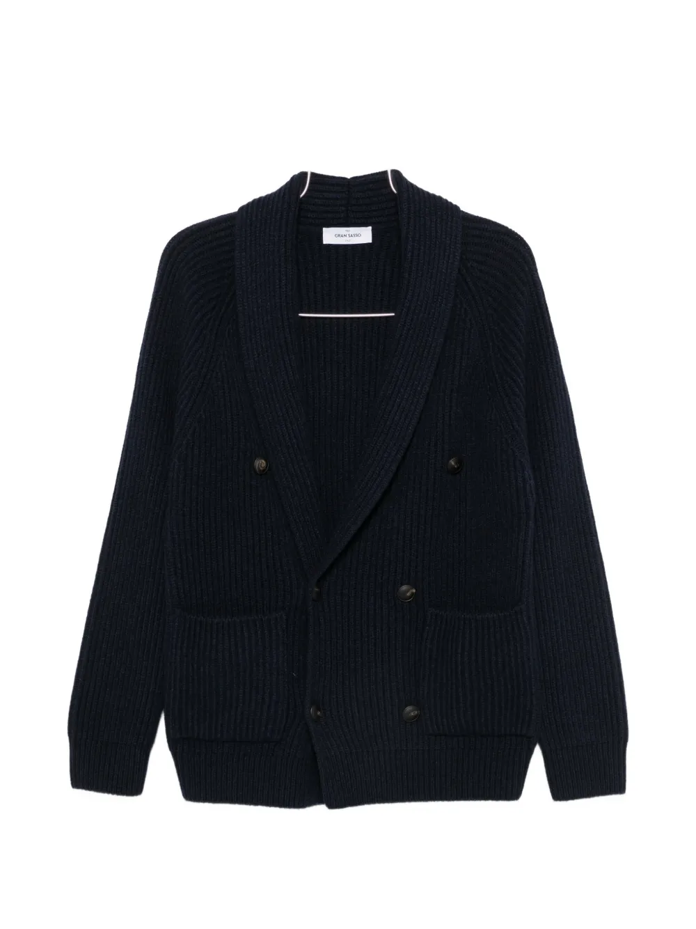 Gran Sasso double-breasted ribbed-knit cardigan - Blau