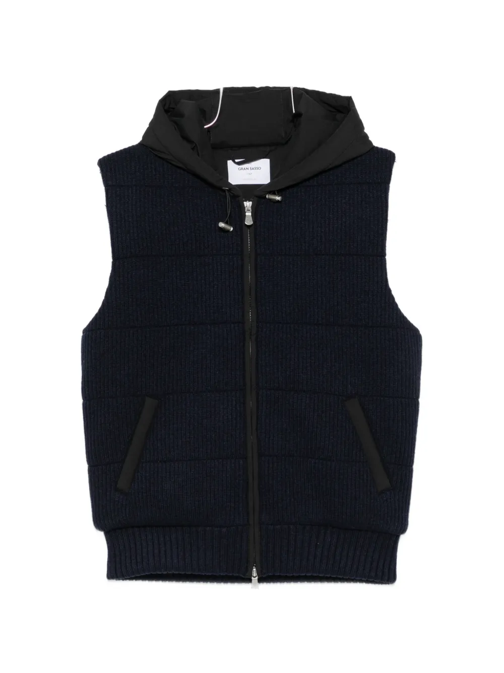 Gran Sasso quilted hooded gilet - Blau