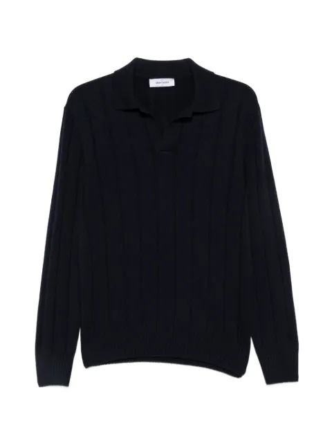 Gran Sasso ribbed-knit polo-collar sweater