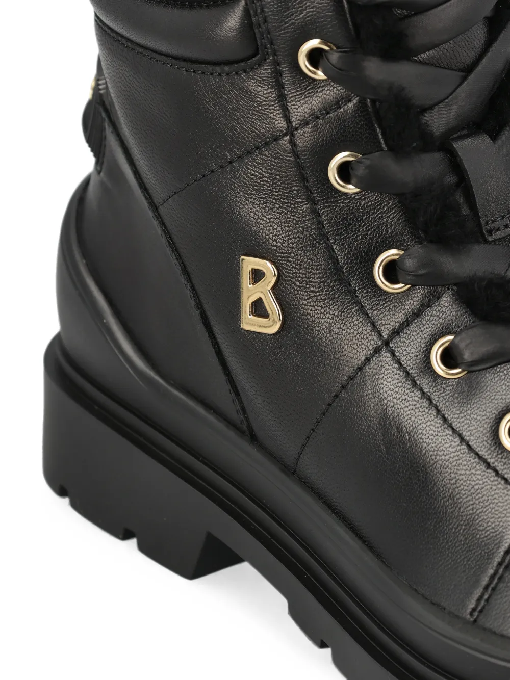 BOGNER St.Moritz combat boots met veters Zwart