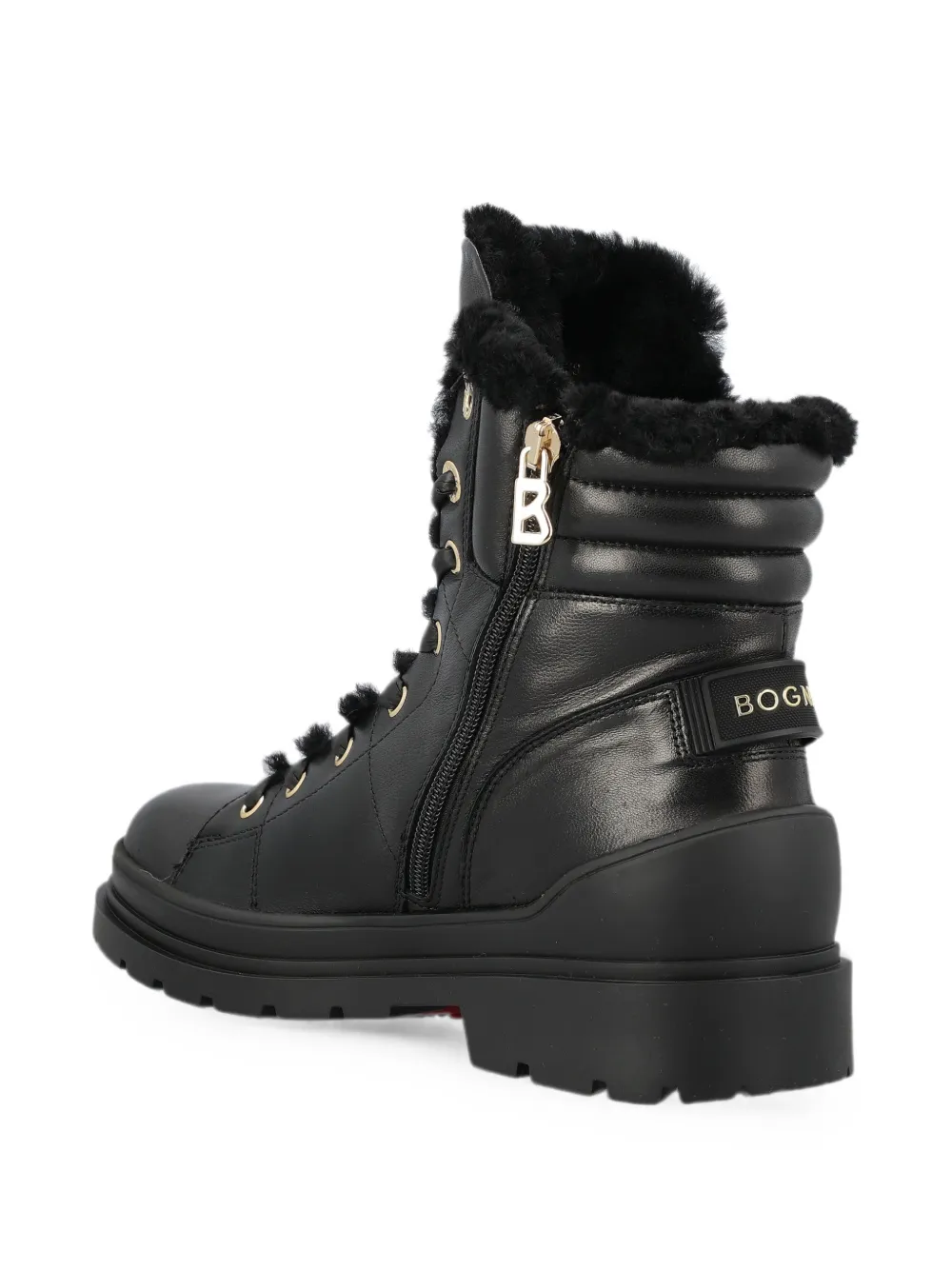 BOGNER St.Moritz combat boots met veters Zwart