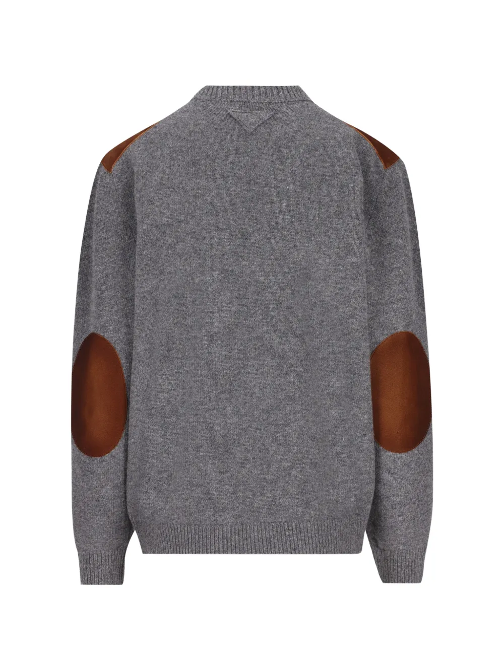 Prada Vest van scheerwol met suède vlakken Grijs