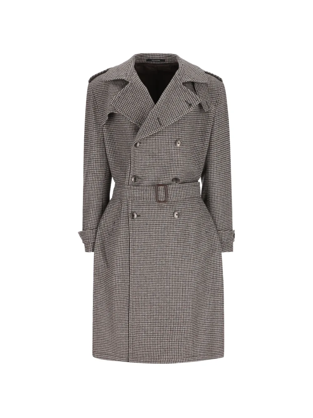 Tagliatore Born houndstooth-pattern double-breasted coat - Braun