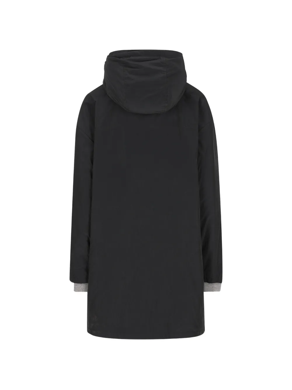Miu Pongé en fleece jack met enkele rij knopen Zwart