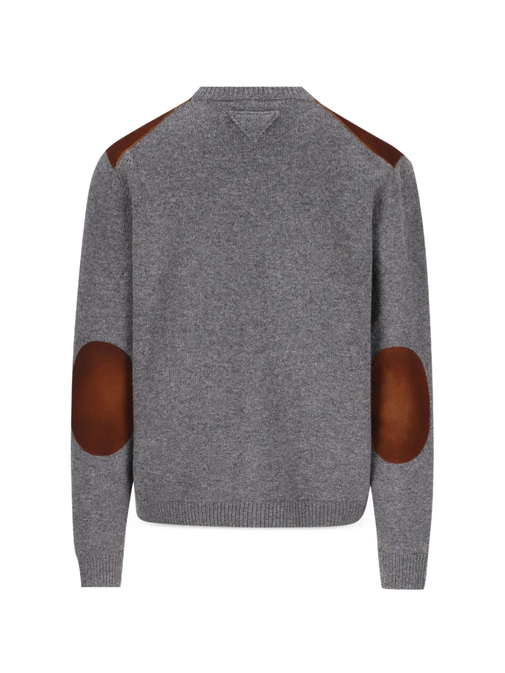Prada suede-panelled wool cardigan Grijs