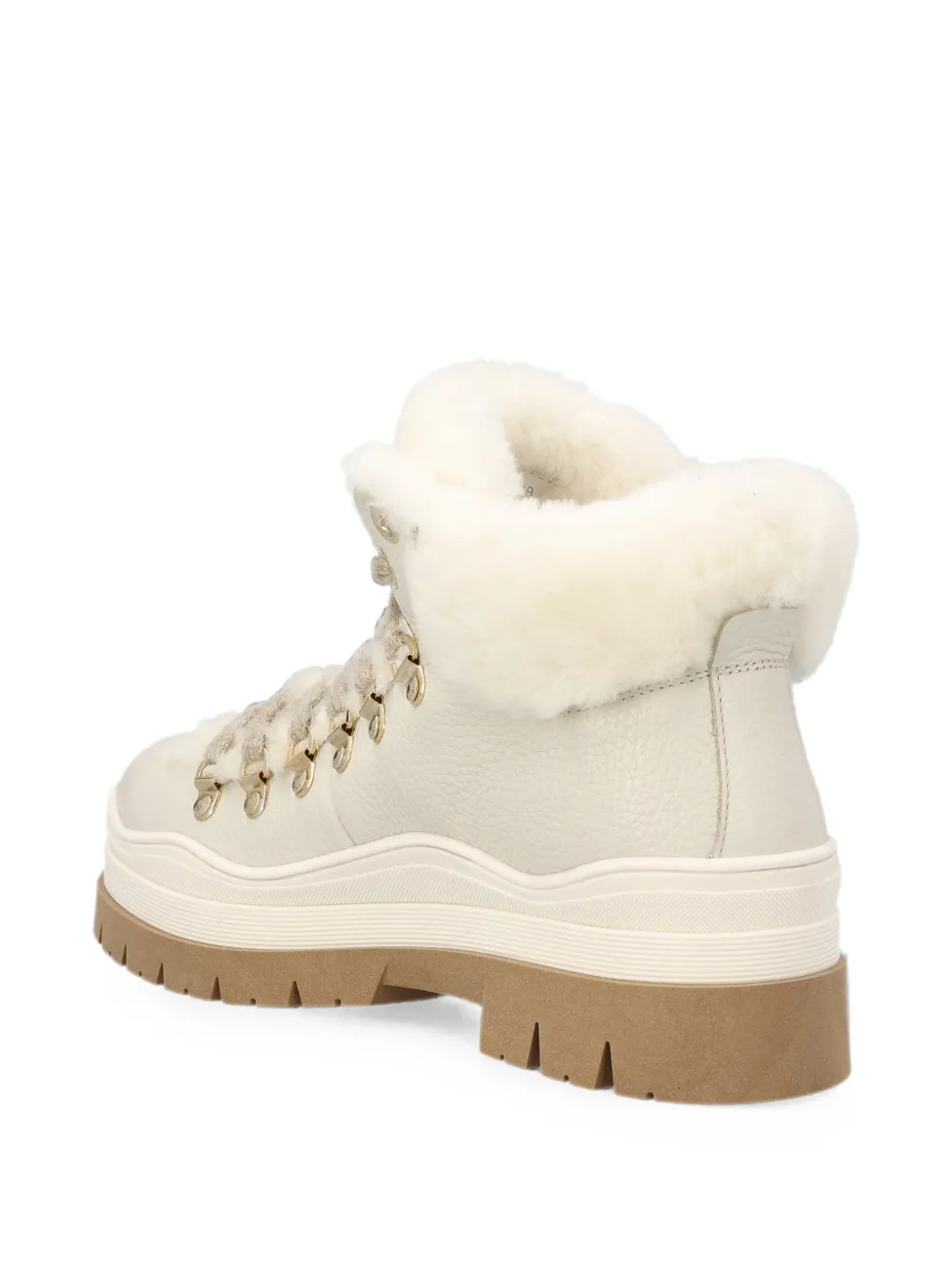 BOGNER Arosa 4 B enkellaarzen met lammy afwerking Beige