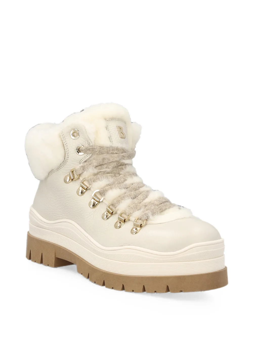 BOGNER Arosa 4 B enkellaarzen met lammy afwerking Beige