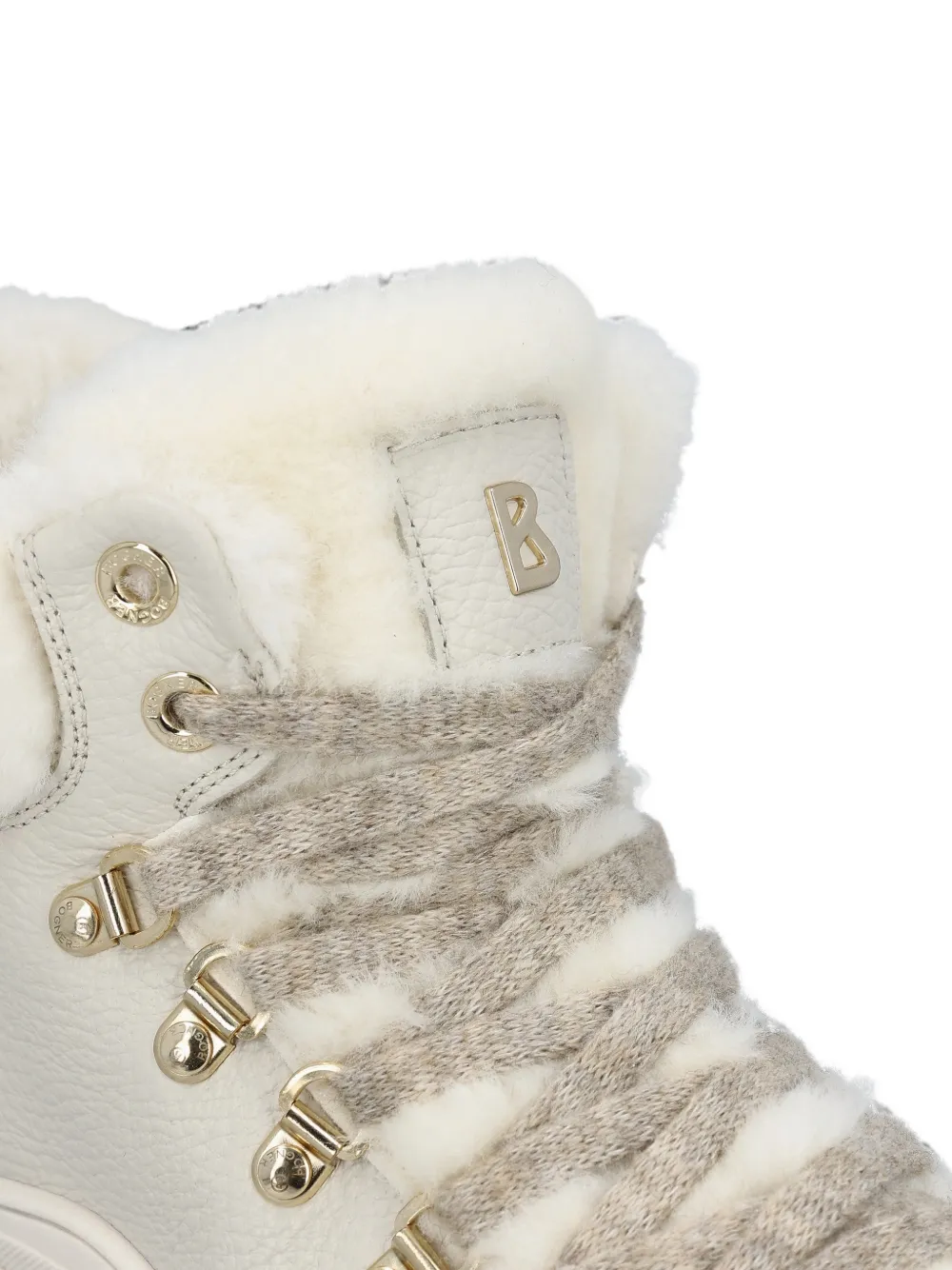 BOGNER Arosa 4 B enkellaarzen met lammy afwerking Beige