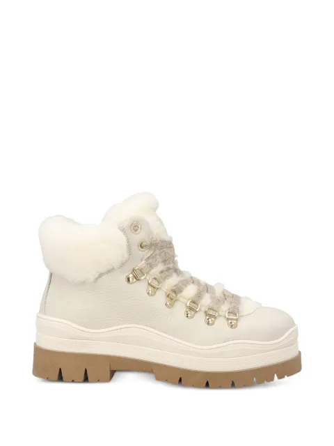 BOGNER Arosa 4 B shearling-trim lace-up ankle boots