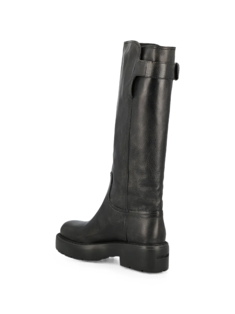 Miu leather boots Zwart